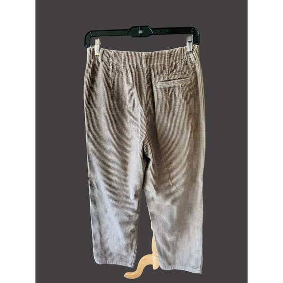 TALBOTS LADIES CHUNKY KNIT TAN CORDUROY PANTS POCKETS  ELASTIC EUC SIZE 4 - Picture 3 of 5